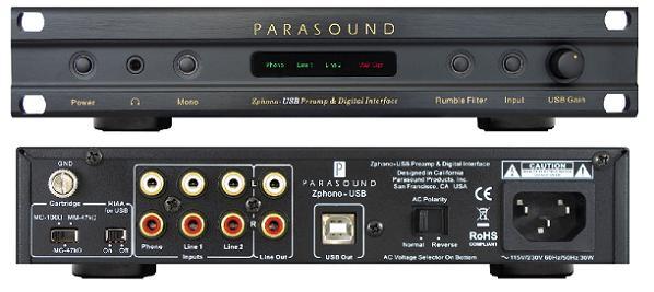 Parasound Zphono•USB Preamplifier – Audio and Magazine
