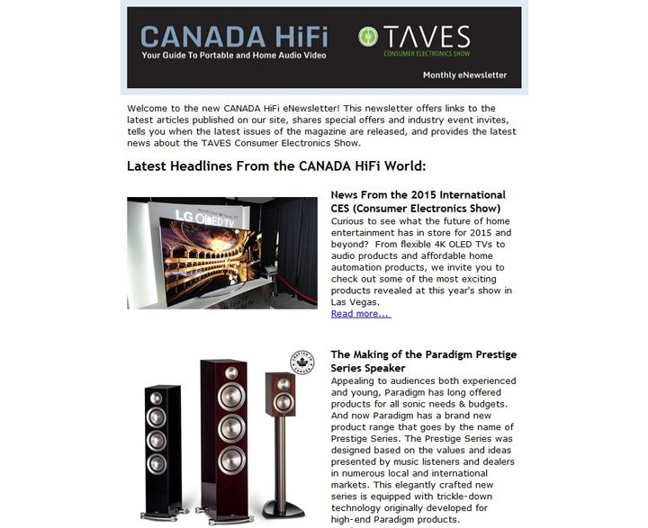 CANADA HiFi TAVES Newsletter 2