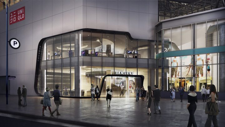Arriving Summer 2017 at CF Toronto Eaton Centre, the two-level, 21,000 sq. ft. Samsung Experience Store facing Yonge-Dundas Square will bring the Samsung ecosystem to life (CNW Group/Samsung Electronics Canada)