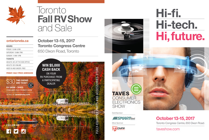 TAVES and Toronto RV Show Advertisement Combo Ad
